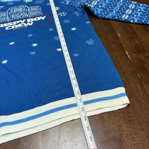 Shinesty Bud Light Beer Crispy Boy Crew Ugly Christmas Sweater Holiday Size XL - Picture 7 of 7